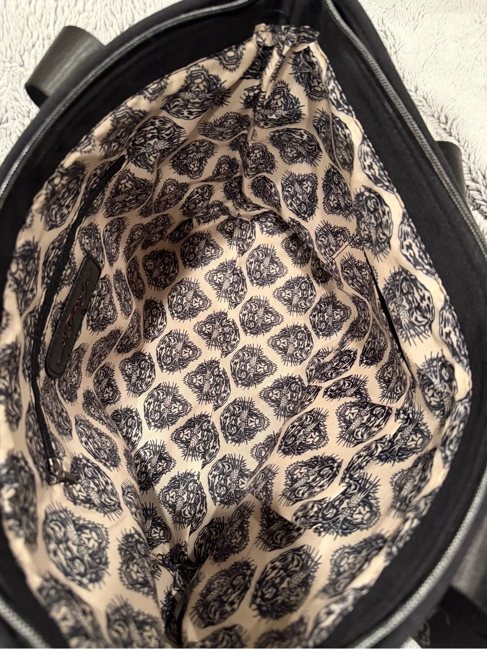 Ed Hardy “Love Kills Slowly” Tattoo Print Tote Bag NWT Black